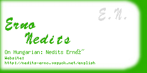 erno nedits business card